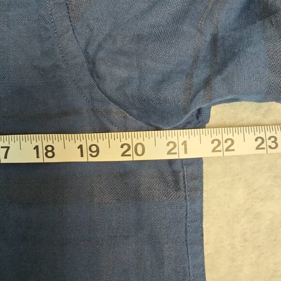 Tommy Bahama Mens Size M Linen Blend Striped Camp Shirt Coastal Fisherman Beach - Picture 7 of 8